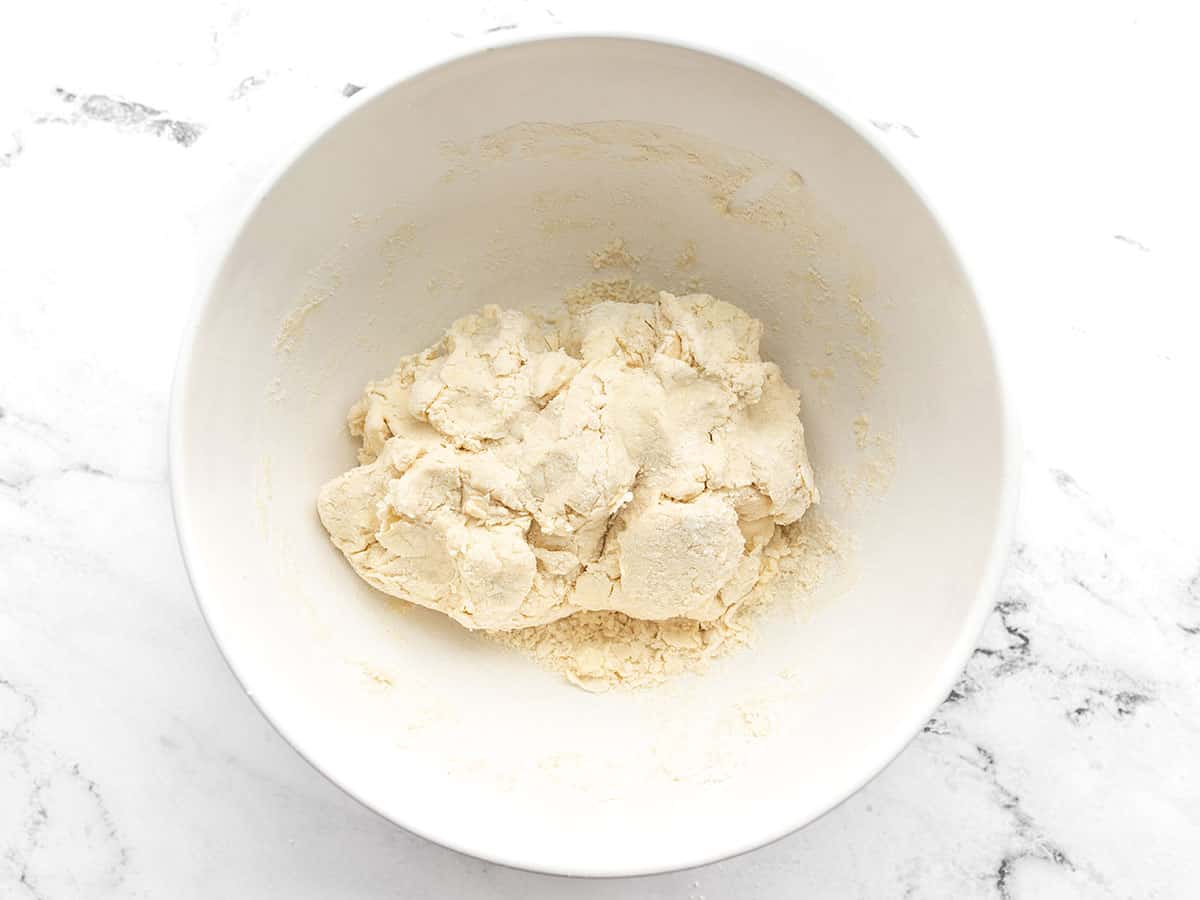Biscuit dough in the bowl