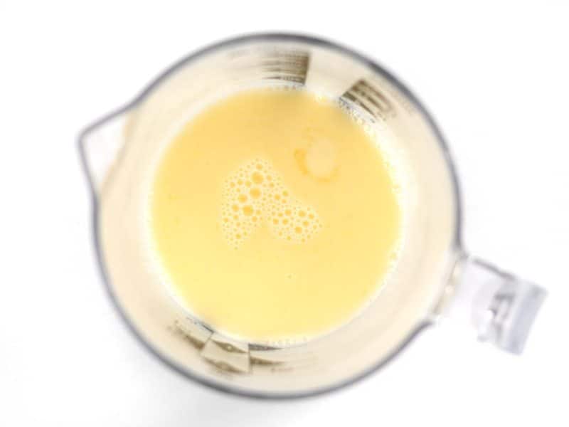 Melted Butter and Milk in a liquid measuring cup