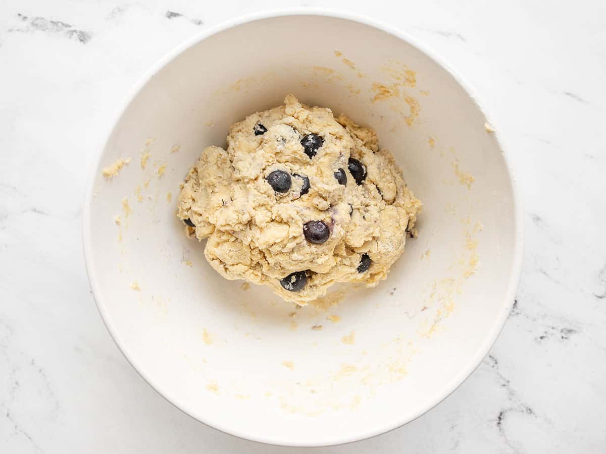 Scone dough in the bowl