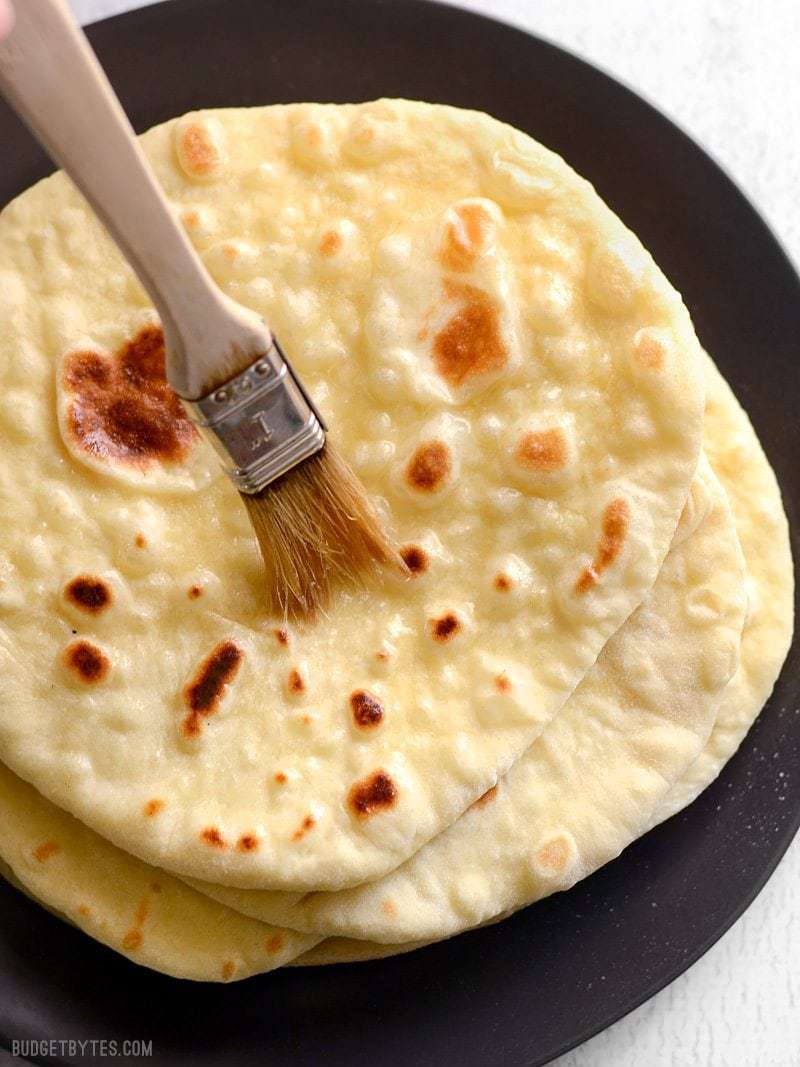 Easy Homemade Naan Recipe Step By Step Photos Budget Bytes
