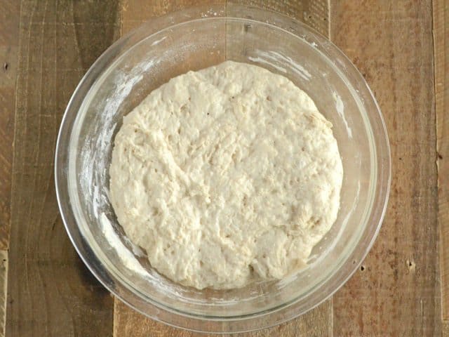 Fermented Ciabatta Dough in bowl 