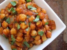 Quick Curried Chickpeas