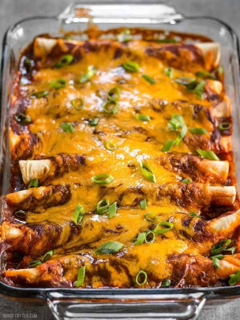 Chorizo and Sweet Potato Enchiladas Budget Bytes