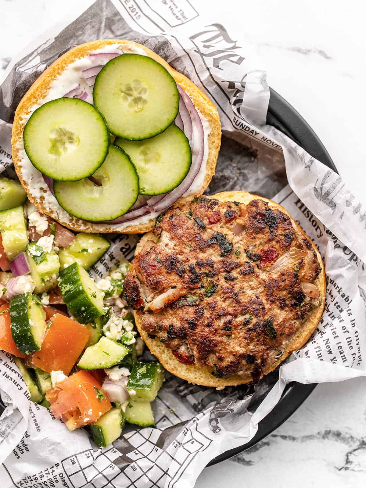 Mediterranean Turkey Burgers V