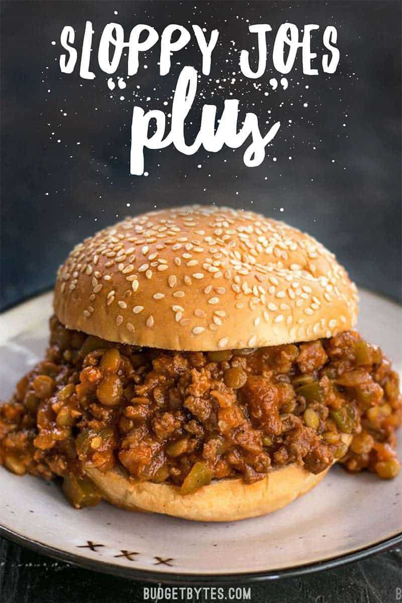 Skip the Manwich and make your own easy Homemade Sloppy Joes Plus, with extra protein, fiber, nutrients and flavor thanks to the addition of lentils! Budgetbytes.com