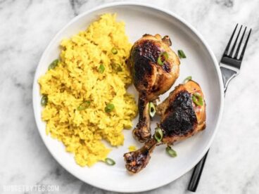 Chicken adobo is a classic Filipino dish made with chicken marinated in soy sauce and spices, then cooked till tender. BudgetBytes.com
