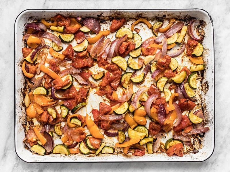 Roasted Vegetables on the sheet pan