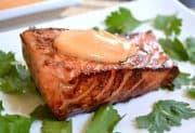 teriyaki salmon with sriracha mayo