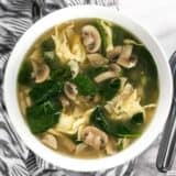 This quick and easy egg drop soup is warm and southing on cold days or when you're feeling under the weather. BudgetBytes.com