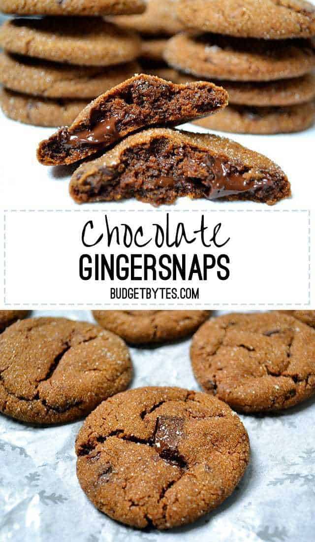 Chocolate Gingersnaps - BudgetBytes.com