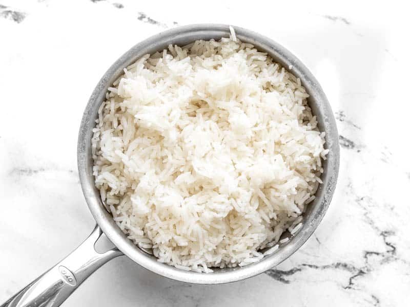 Cooked Rice in a pot.