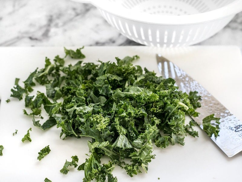 Chop kale even more 