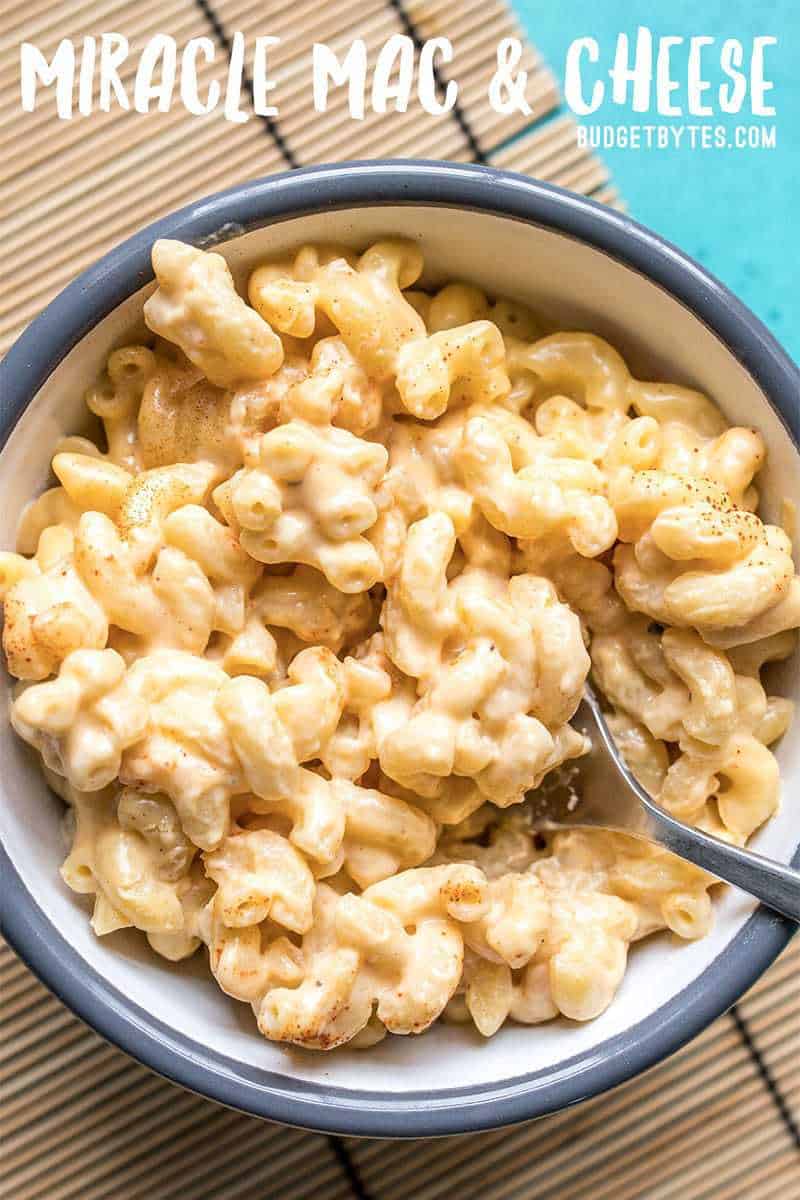Miracle Mac and Cheese is a quick and easy way to make creamy macaroni and cheese, in one pot, with only a few ingredients, and no processed cheese!Budgetbytes.com
