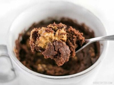 In just two minutes you can have this perfect single serving chocolate mug cake to quiet that sweet tooth. BudgetBytes.com