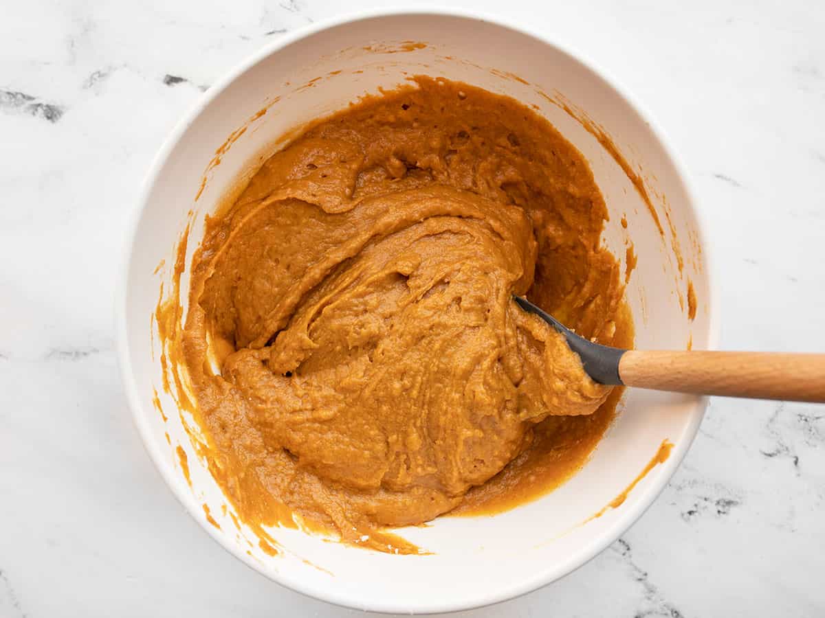 Pumpkin molasses bread batter