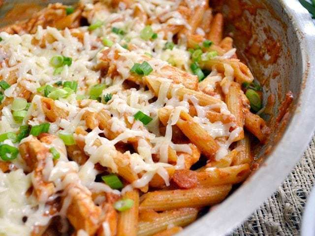 Chicken Enchilada Pasta [www.budgetbytes.com]