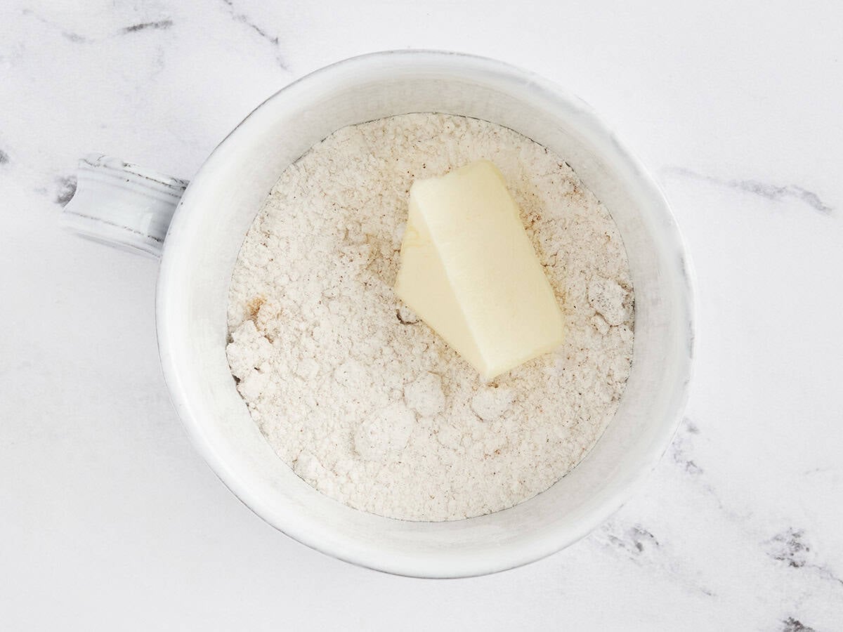 butter added to dry ingredients