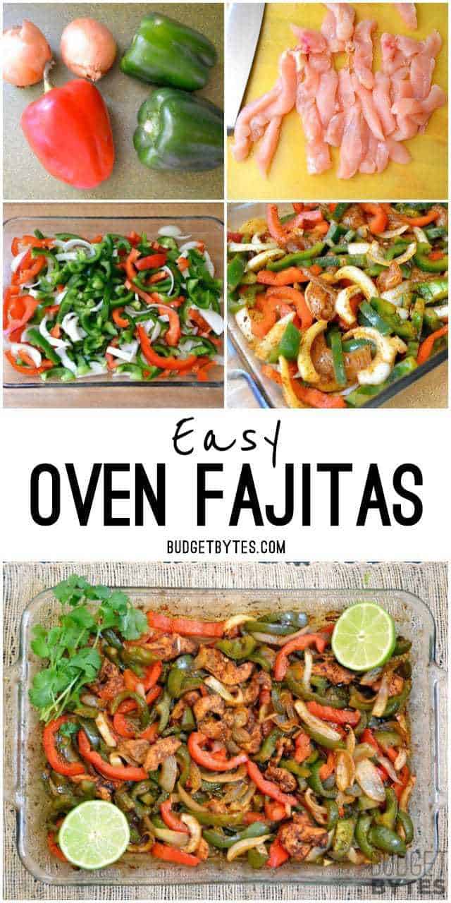 Easy Oven Fajitas practically cook themselves with no need to slave over a hot griddle. BudgetBytes.com