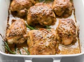 You won't find an easier, more flavorful dish than these Maple Dijon Chicken Thighs. Sweet and savory, this dish is a family pleaser. BudgetBytes.com