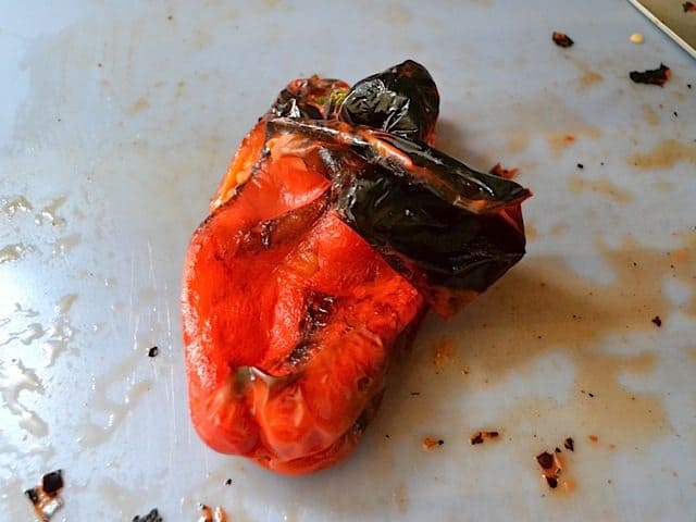 peeling skin off peppers