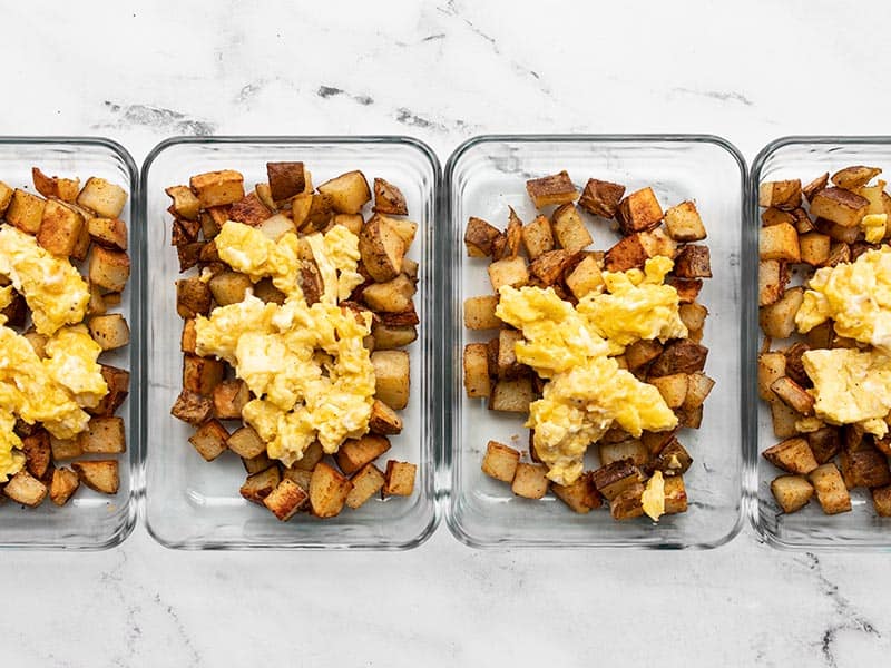 Freezer-Friendly Potato and Egg Breakfast Bowls - Homemade