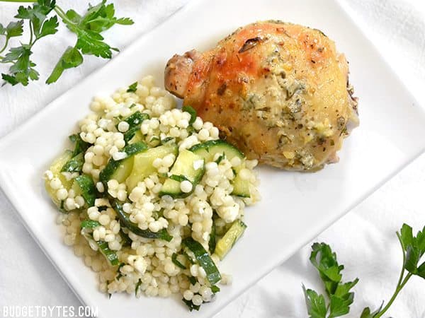 A tangy lemon and garlic marinade makes this Greek Marinated Chicken super fast and flavorful. Cook it in the oven or on a grill. BudgetBytes.com