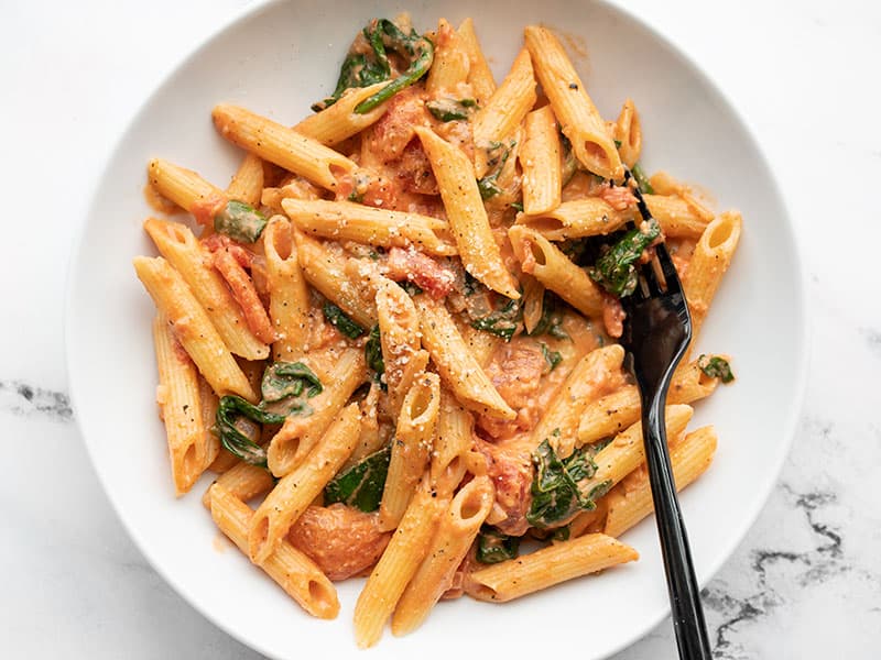 Creamy Tomato and Spinach Pasta - Budget Bytes