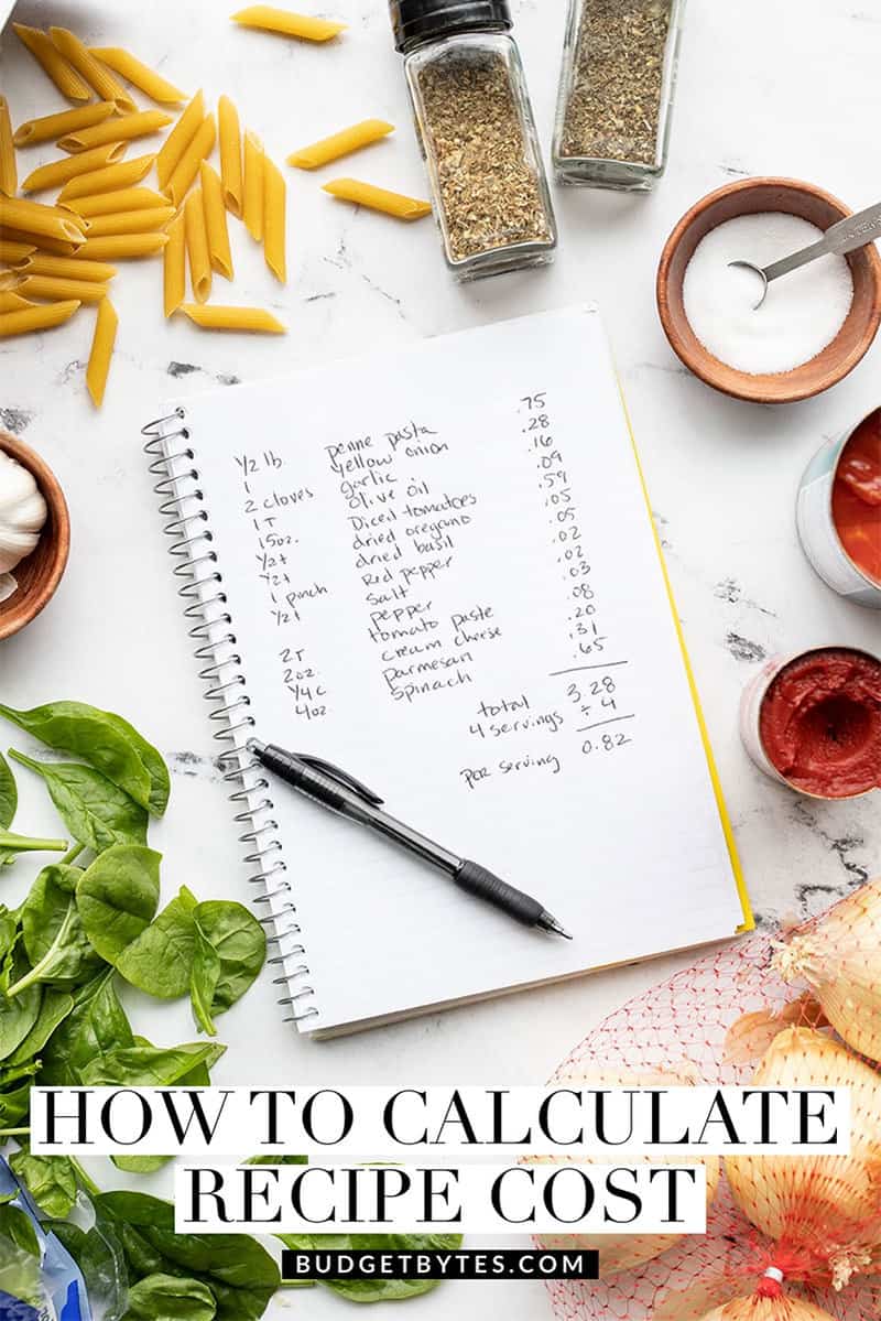 How To Calculate Recipe Cost - Step by Step Tutorial - Budget Bytes