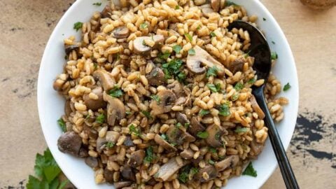Baked Barley with Mushrooms