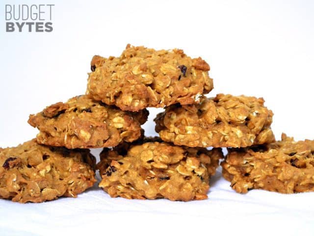 Stack of Oatmeal Pumpkin Cookies