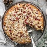 This Cranberry Almond Cake is super fast to prepare and the perfect festive dessert for the holiday season. BudgetBytes.com