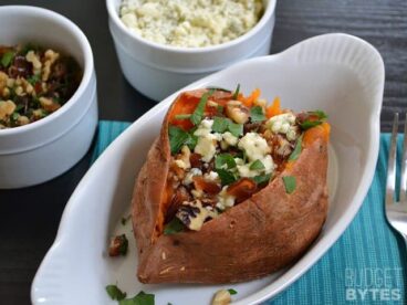 Date & Gorgonzola Stuffed Sweet Potatoes - Budget Bytes