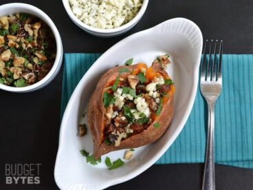 Date & Gorgonzola Stuffed Sweet Potatoes - Budget Bytes