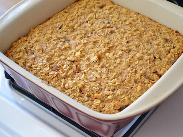 Baked Oatmeal in baking pan 