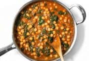 Curried Chickpeas with Spinach