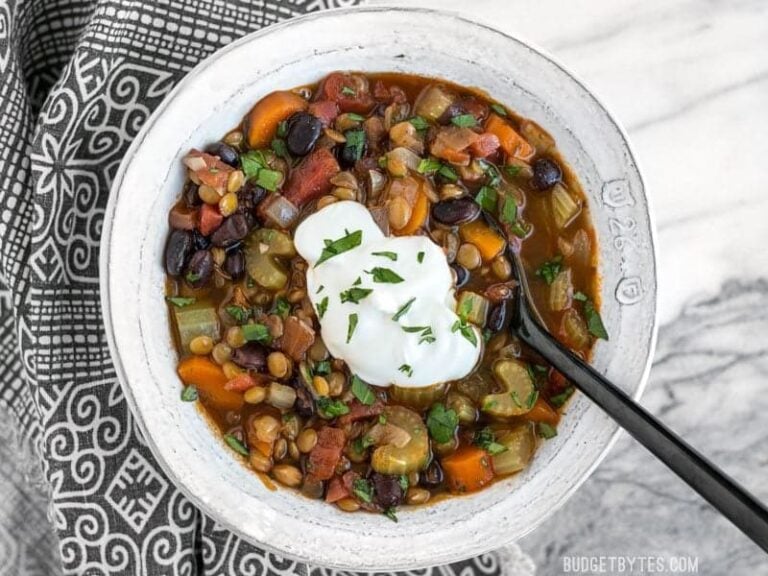 Chunky Lentil and Vegetable Soup Budget Bytes