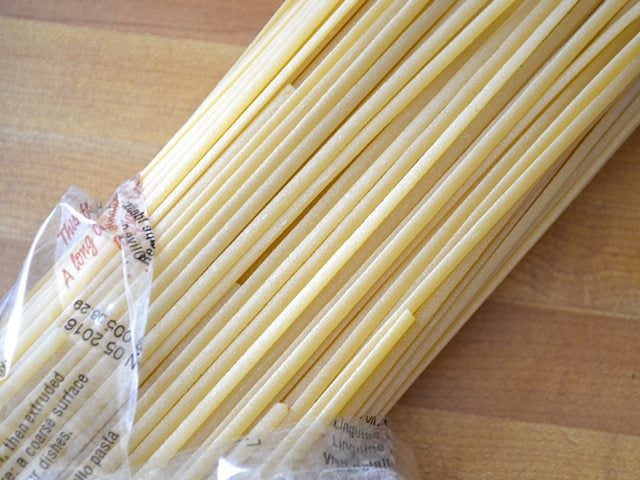 Uncooked pasta