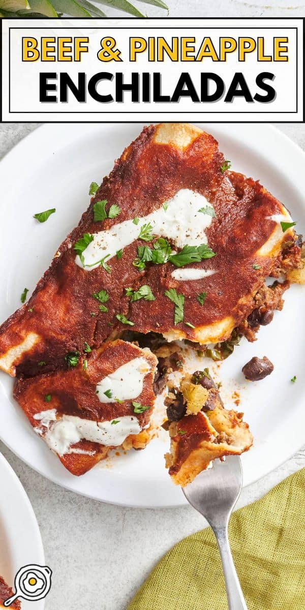 beef enchiladas pin image