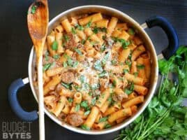 One Pot Sausage Mushroom Pasta