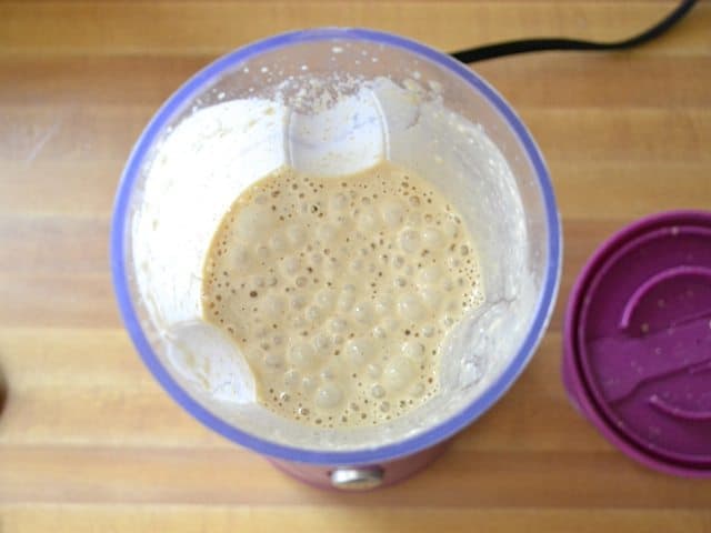 Tahini Dressing in mixer 