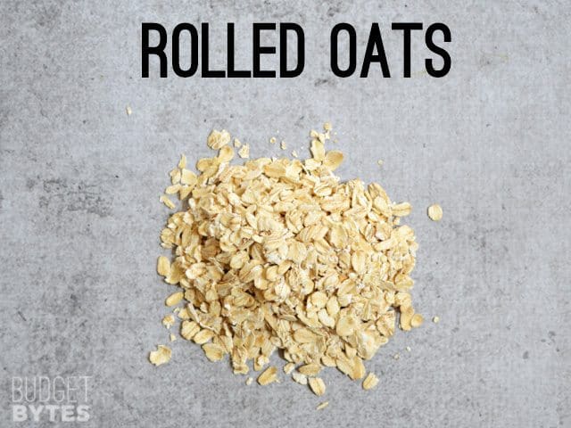 Small pile of Rolled Oats