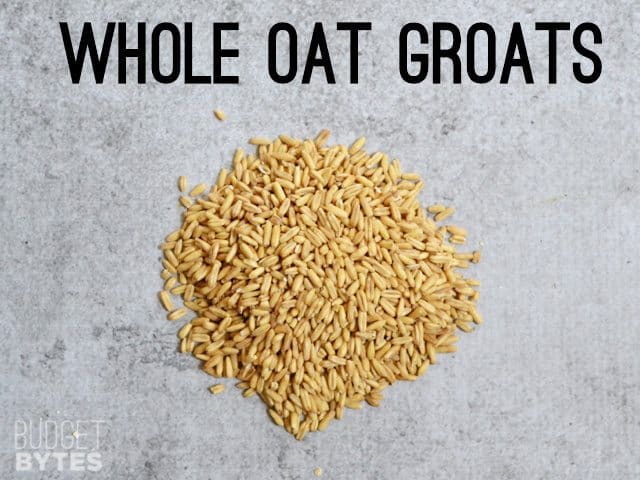 Small pile of Whole Oat Groats