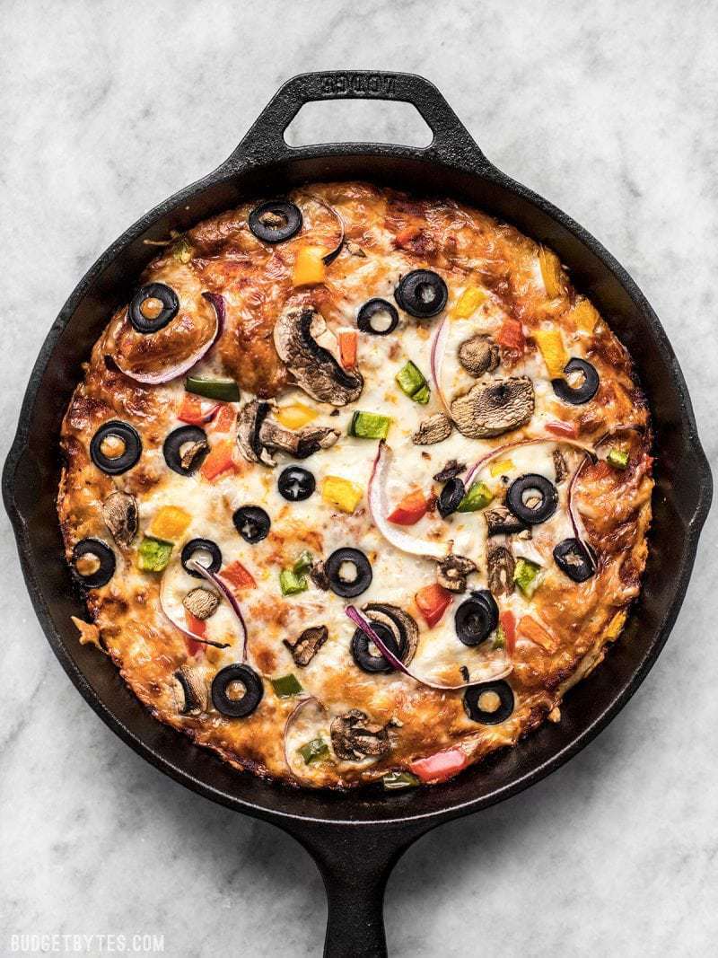 No Knead Pan Pizza - Budget Bytes