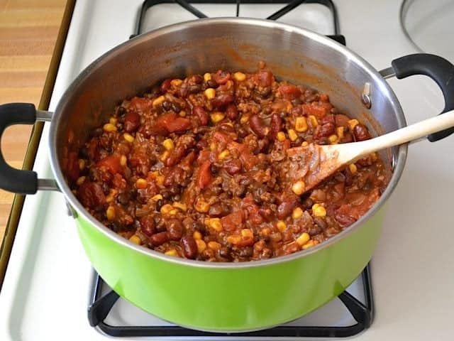 Chili Base ready to simmer