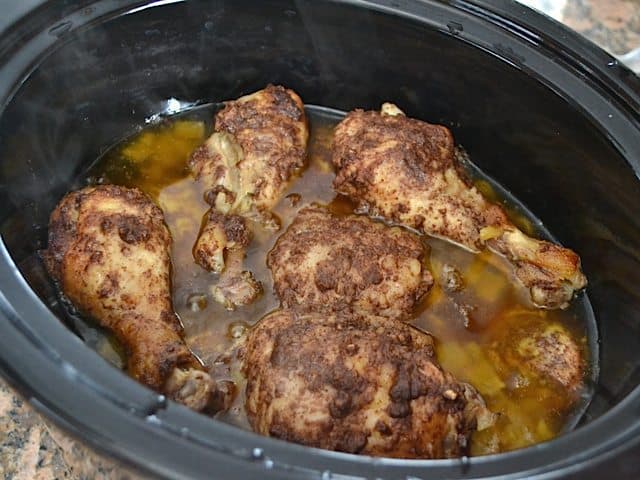 Cooked 5 Spice Chicken in slow cooker (lots of liquid as chicken gives off moisture when cooks)