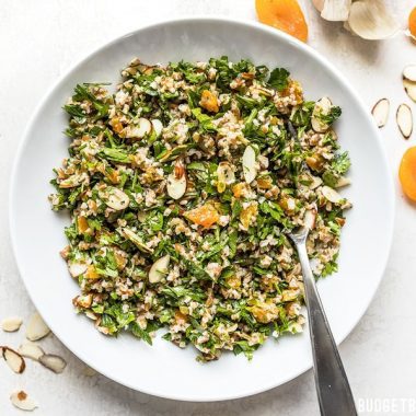 Parsley Salad with Almonds and Apricots - Budget Bytes