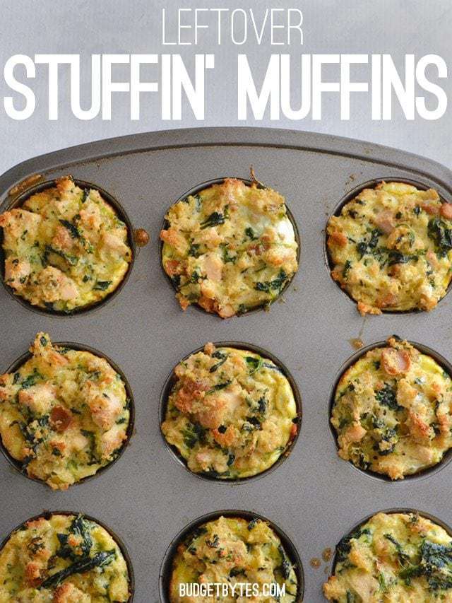 Leftover Stuffin Muffins - BudgetBytes.com