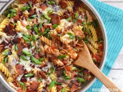 Smoky BBQ sauce, salty bacon, and creamy Monterey Jack cheese come together in this quick, one-dish Monterey Chicken Skillet.