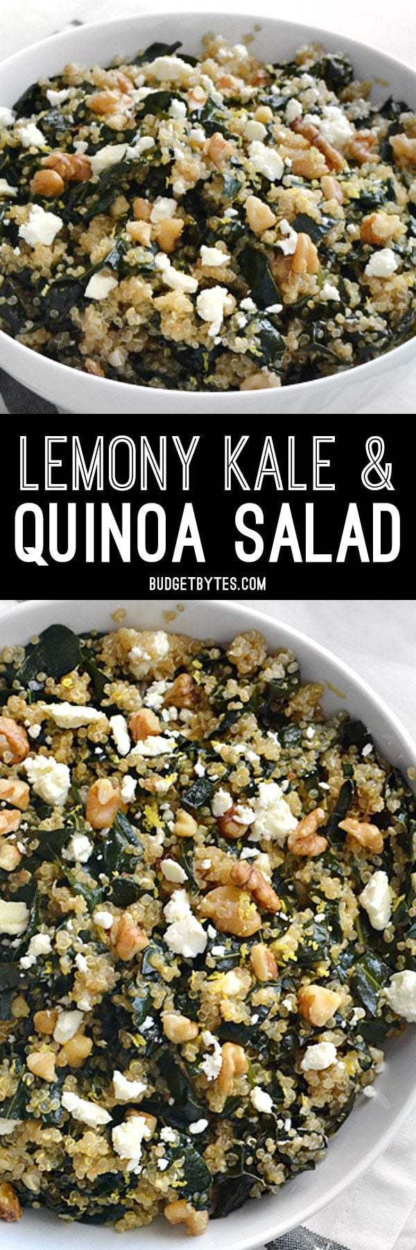 This brightly flavored kale and quinoa salad is a great way to work extra greens into your meal. Serve it cold like a salad or as a warm side dish.