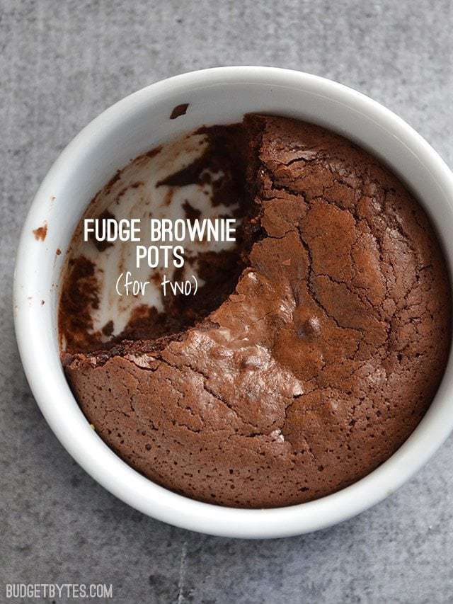 Fudge Brownie Pots - BudgetBytes.com